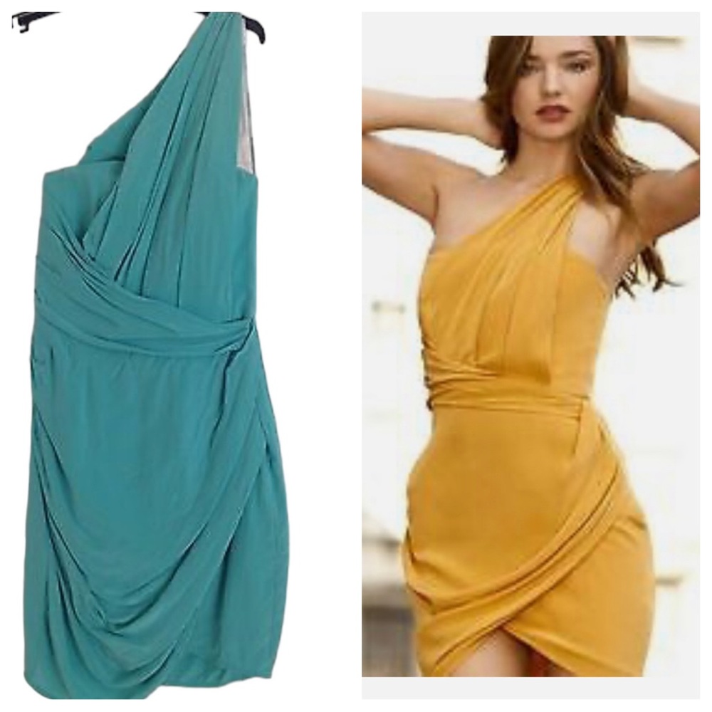 Zimmermann Blue Silk One Shoulder Mini Dress Size 3 USA 10